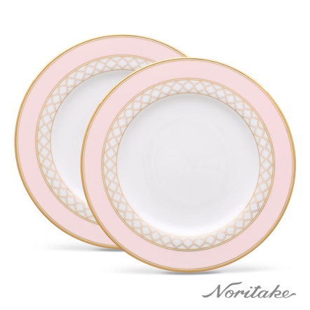 Noritake 永恆宮殿-沙拉盤21cm2入(珊瑚粉)(精裝盒)