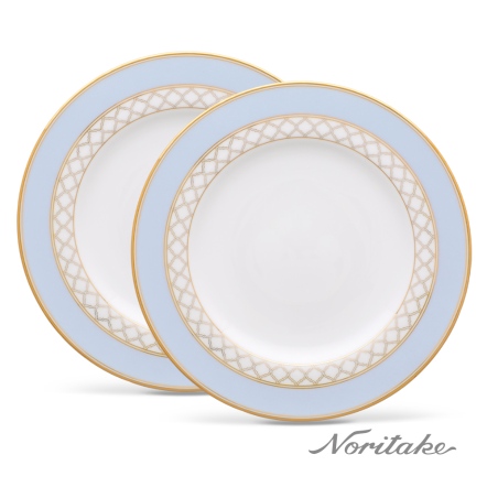 Noritake 永恆宮殿-沙拉盤21cm 2入(冰川藍)(精裝盒)