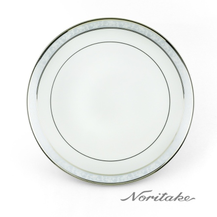 Noritake 花舞春風銀邊-淺圓盤D27CM