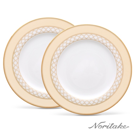 Noritake 永恆宮殿-沙拉盤21cm2入(焦糖黃)(精裝盒)