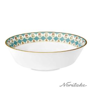 Noritake 晨曦翠鳥金邊-蔬菜缽22.7CM