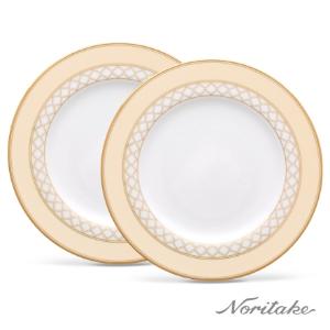 Noritake 永恆宮殿-沙拉盤21cm2入(焦糖黃)(精裝盒)