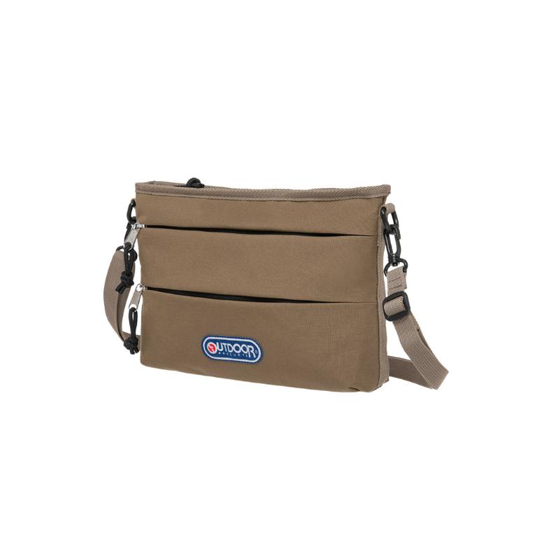 輕遊系-橫式側背包-淺棕色