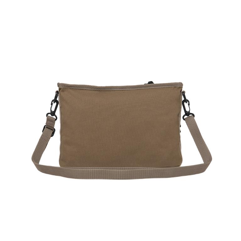 輕遊系-橫式側背包-淺棕色