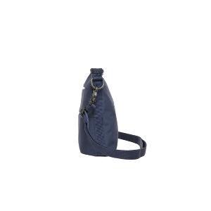 輕遊系-橫式側背包-深藍色