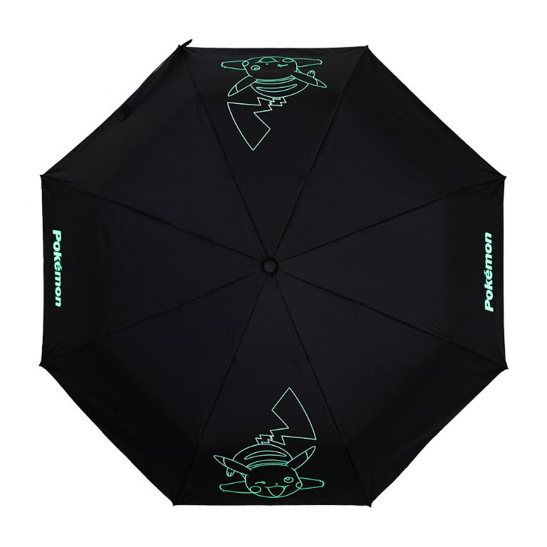 寶可夢Pokemon-夜光皮卡丘晴雨傘-黑色