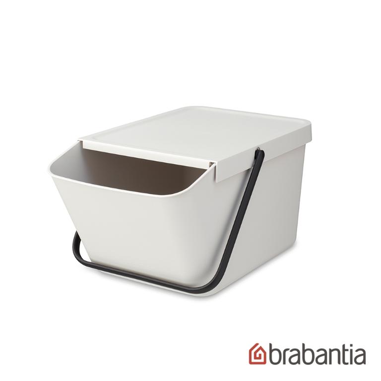 Brabantia 可疊式 廚餘桶/分類/收納置物桶 月牙白-20L