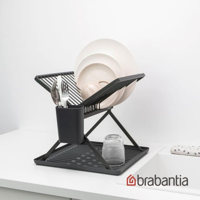 Brabantia 可折疊瀝水架-深灰