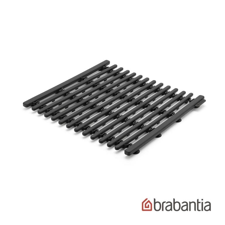 Brabantia 可伸縮矽膠瀝水墊-深灰