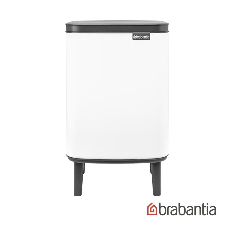 Brabantia BO WASTE BIN掀蓋式垃圾桶 7L-純淨白
