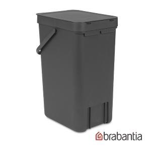 Brabantia 多功能餐廚廚餘桶/收納置物桶16L-灰色