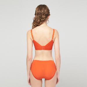 【思薇爾】撩波新花漾系列B-E罩蕾絲集中包覆女內衣(加州橘)