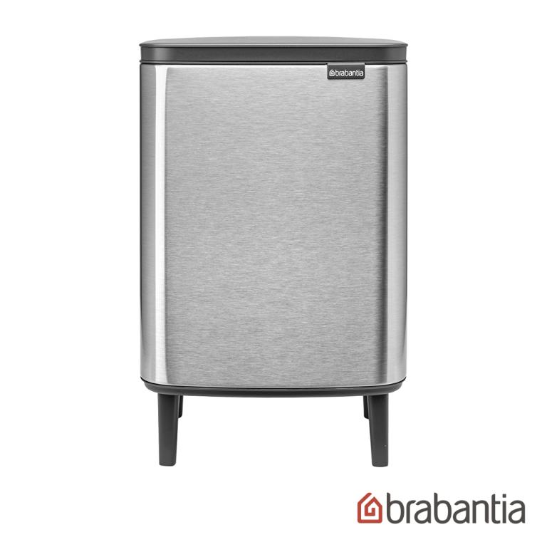 Brabantia BO WASTE BIN掀蓋式垃圾桶 12L-不鏽鋼