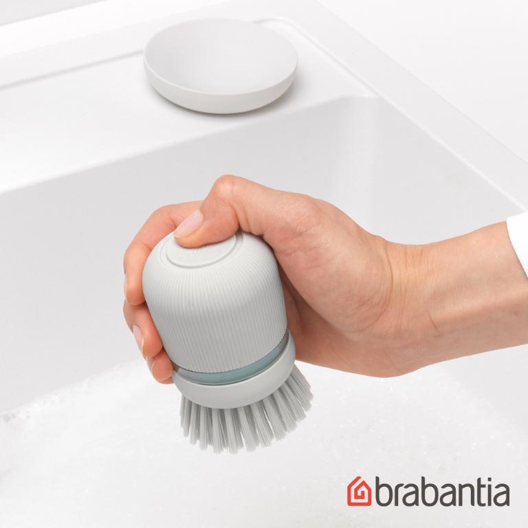 Brabantia 隨洗刷(按壓洗碗刷)-淺灰