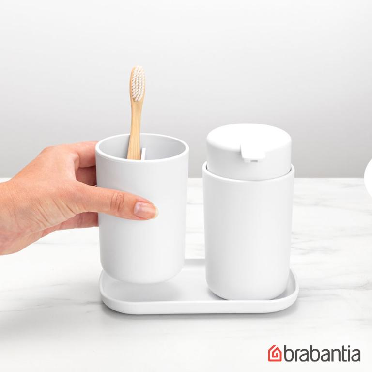 Brabantia 浴室盥洗三件組-白色