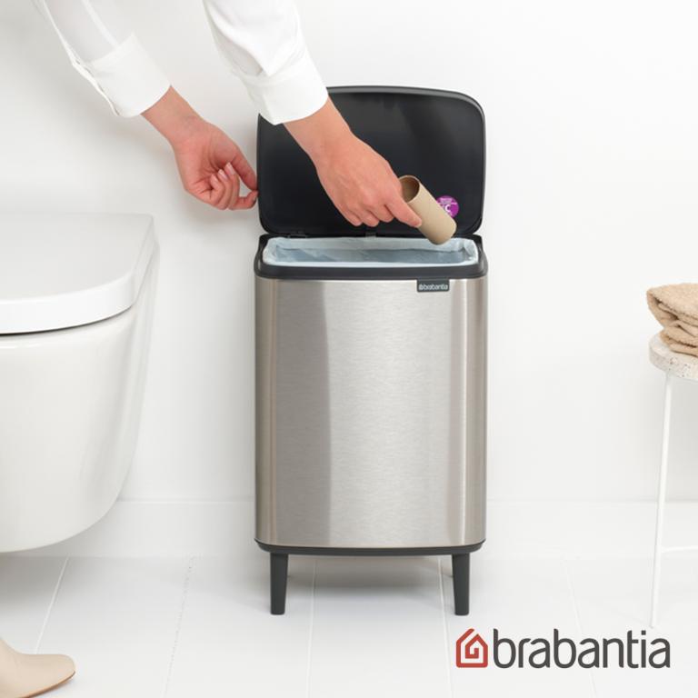 Brabantia BO WASTE BIN掀蓋式垃圾桶 12L-不鏽鋼