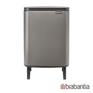 Brabantia BO WASTE BIN掀蓋式垃圾桶 12L-煤灰褐