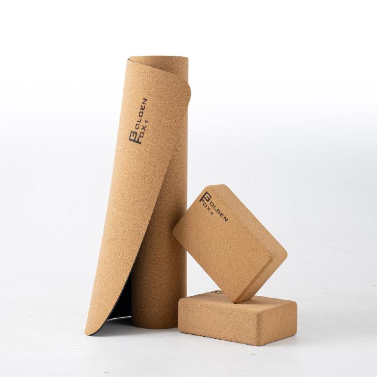 【Golden Fox】天然軟木瑜珈組 Cork Yoga Mat GF-005+006