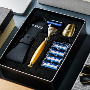 FREED 古銅系列尊爵四件組五刀式刮鬍刀禮盒-阿波羅