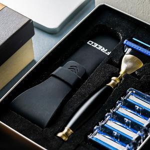 FREED 古銅系列尊爵四件組五刀式刮鬍刀禮盒-極致黑