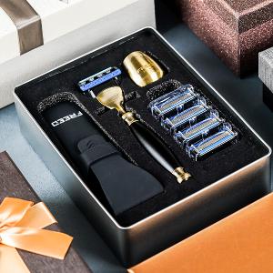 FREED 古銅系列尊爵四件組五刀式刮鬍刀禮盒-極致黑