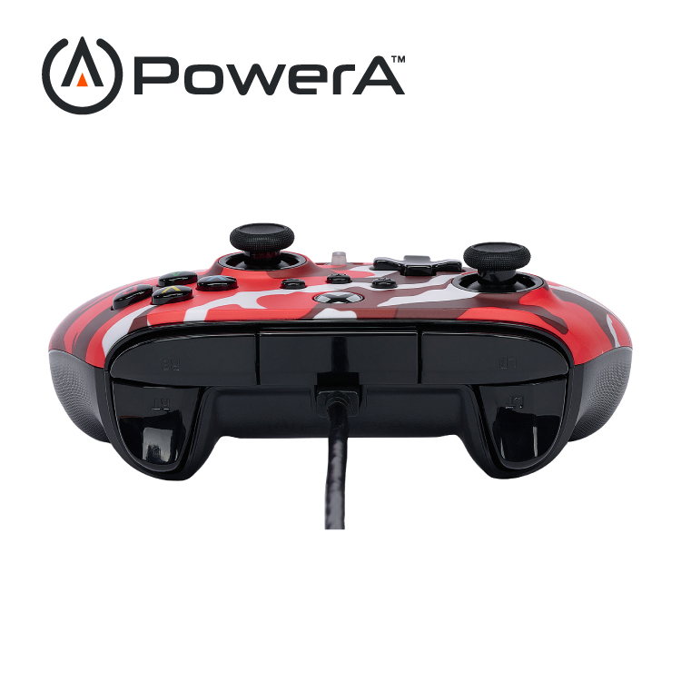 【PowerA】|XBOX 官方授權| 增強款有線遊戲手把(1525942-01) - 紅迷彩