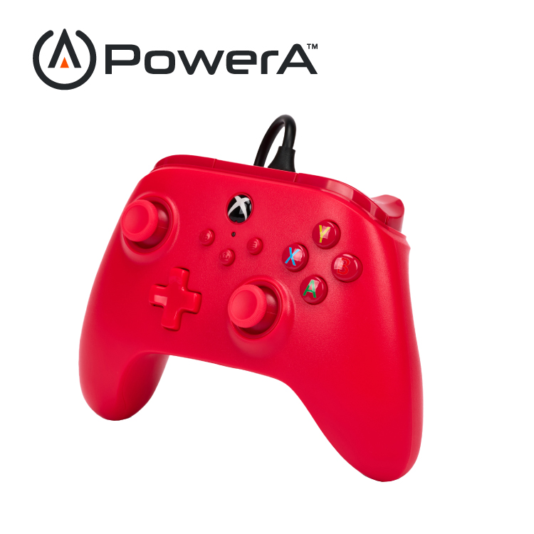 【PowerA】|XBOX 官方授權|有線遊戲手把(1519366-01) - 紅