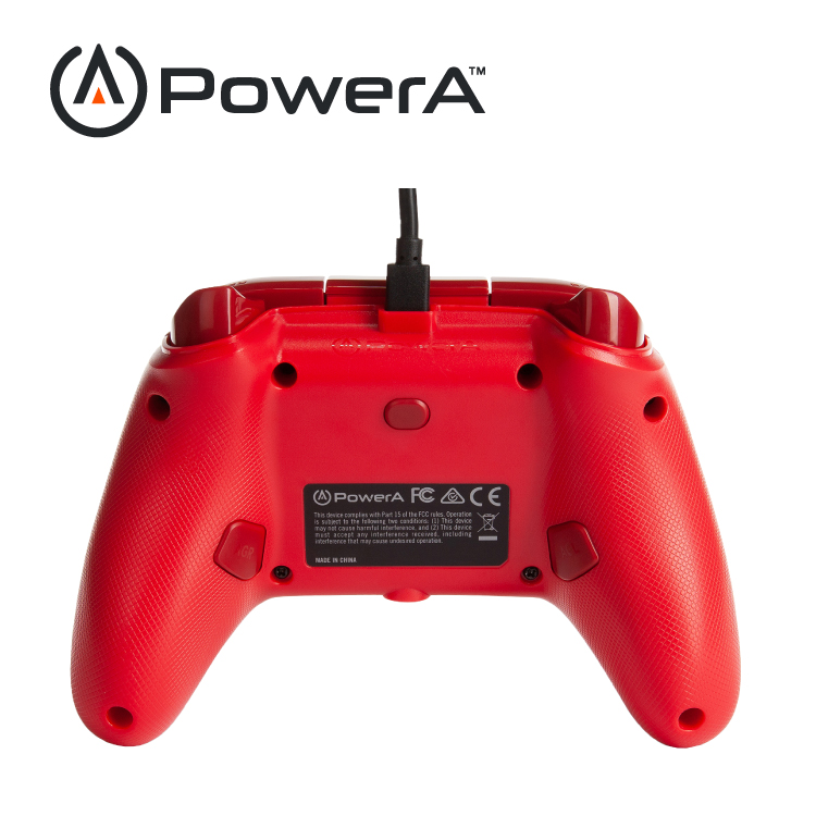 【PowerA】|XBOX 官方授權|增強款有線遊戲手把(1518810-02) - 紅色