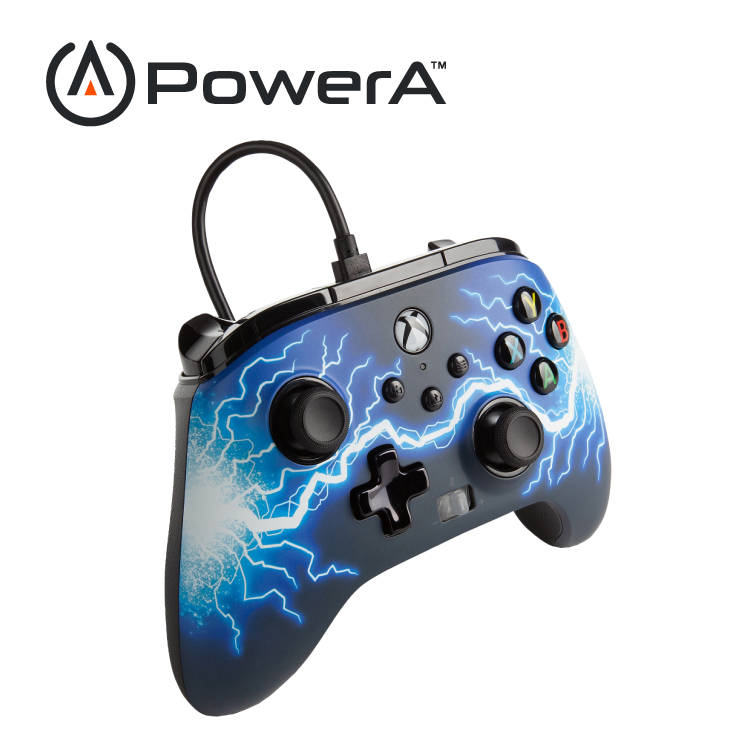 【PowerA】|XBOX 官方授權|增強款有線遊戲手把(1521745-02) - 閃電
