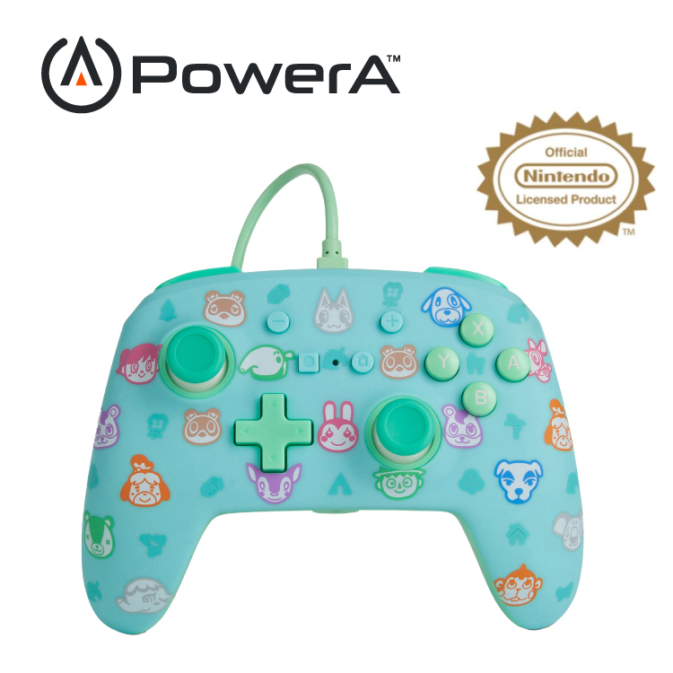 【PowerA】|任天堂官方授權| 增強款有線遊戲手把(1518388-01)- 動物森友會