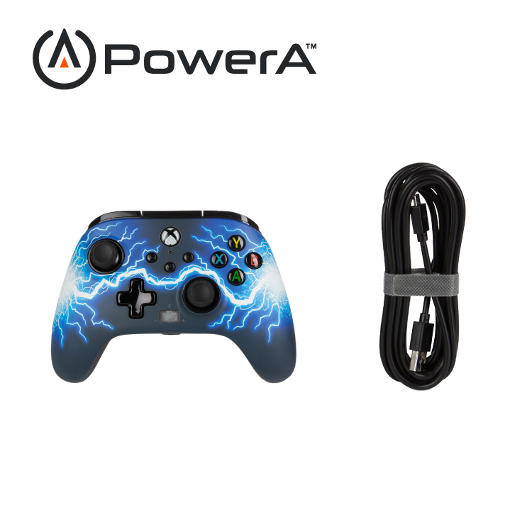 【PowerA】|XBOX 官方授權|增強款有線遊戲手把(1521745-02) - 閃電