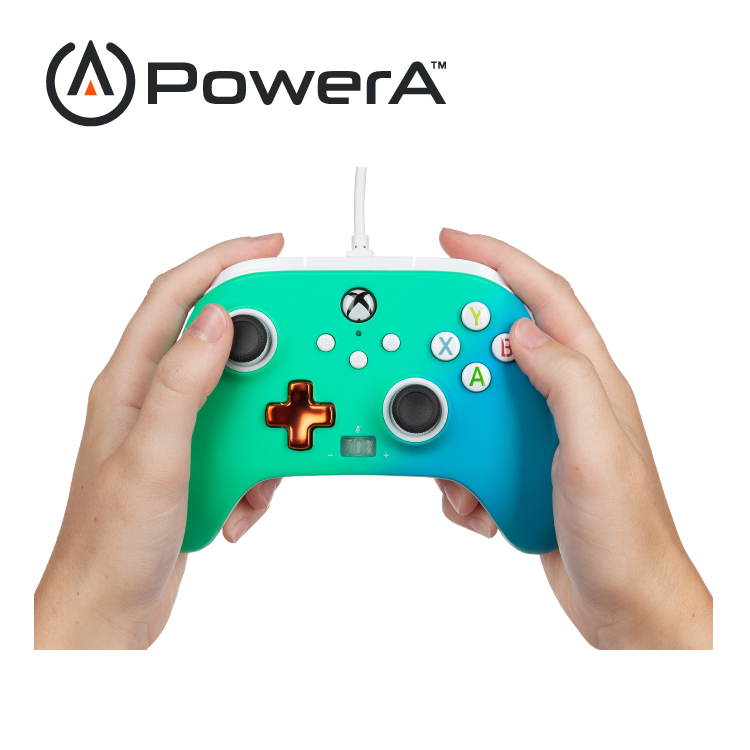 【PowerA】|XBOX 官方授權|增強款有線遊戲手把(1518828-02) - 海水泡沫色