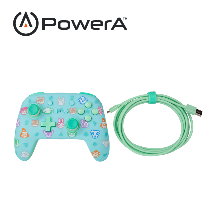【PowerA】|任天堂官方授權| 增強款有線遊戲手把(1518388-01)- 動物森友會
