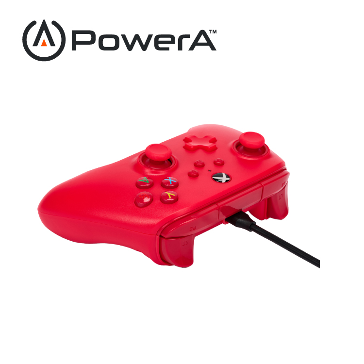 【PowerA】|XBOX 官方授權|有線遊戲手把(1519366-01) - 紅