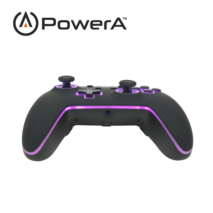 【PowerA】|任天堂官方授權|炫光增強款有線遊戲手把(1510925-01)-黑