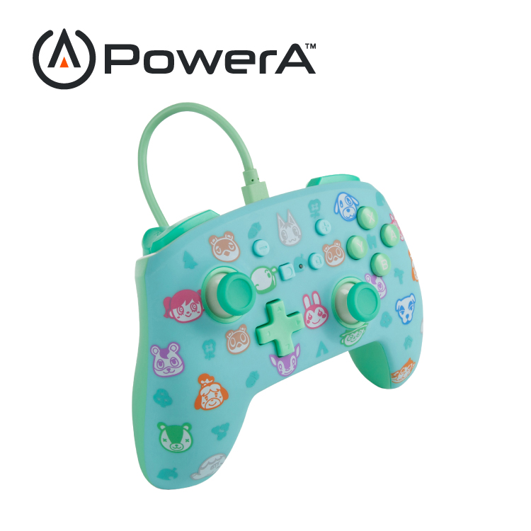 【PowerA】|任天堂官方授權| 增強款有線遊戲手把(1518388-01)- 動物森友會