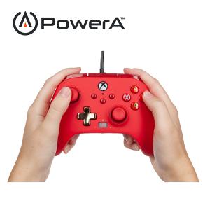 【PowerA】|XBOX 官方授權|增強款有線遊戲手把(1518810-02) - 紅色