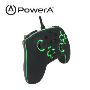 【PowerA】|任天堂官方授權|炫光增強款有線遊戲手把(1510925-01)-黑