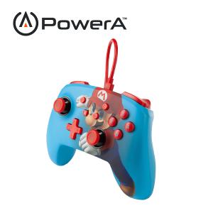 【PowerA】|任天堂官方授權 |增強款有線遊戲手把 (1518605-02)- 瑪利歐之拳-藍
