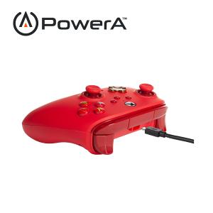 【PowerA】|XBOX 官方授權|增強款有線遊戲手把(1518810-02) - 紅色