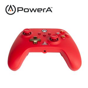 【PowerA】|XBOX 官方授權|增強款有線遊戲手把(1518810-02) - 紅色