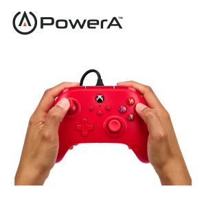 【PowerA】|XBOX 官方授權|有線遊戲手把(1519366-01) - 紅