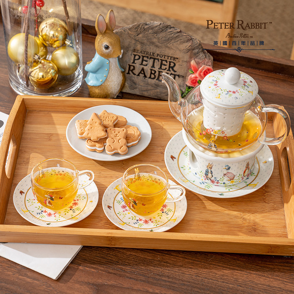 PETER RABBIT 比得兔 經典花茶壺 - 一壺杯碟二組一點心盤