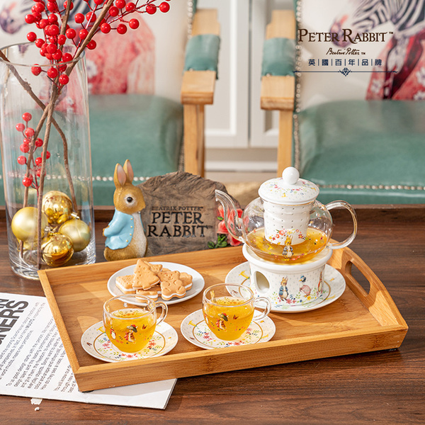 PETER RABBIT 比得兔 經典花茶壺 - 一壺杯碟二組一點心盤