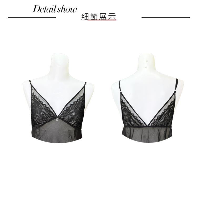 【思薇爾】撩波新花漾系列連身蕾絲性感睡衣(黑色)