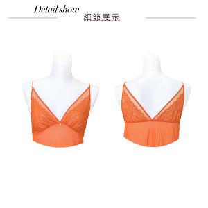 【思薇爾】撩波新花漾系列連身蕾絲性感睡衣(加州橘)