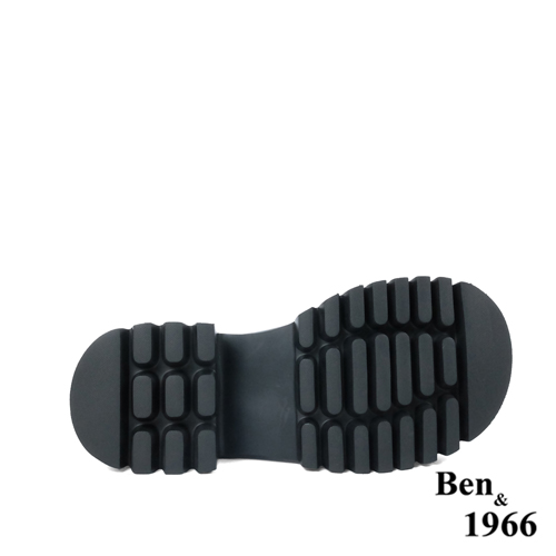 Ben&1966高級頭層牛皮個性大頭踝靴-黑(227171)