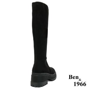 Ben&1966高級羊猄絨布厚底舒適長靴-黑(247081)