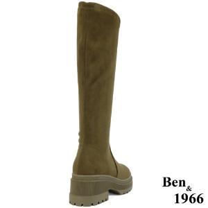 Ben&1966高級羊猄絨布厚底舒適長靴-橄欖綠(247082)