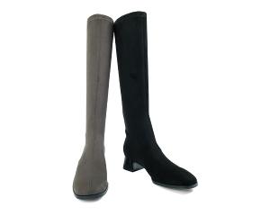 Ben&1966高級羊猄彈力絨布氣質長靴-黑(227011)